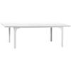 Totò Piccinni Tavolo rettangolare CILE allungabile 180/240x90x76h struttura in metallo piano in polietilene effetto legno per giardino ideale per 6 o 10 persone (Bianco)