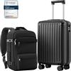 COOLIFE Ryanair Valigia Cabina 55x35x20 e EasyJet Bagaglio a mano 40x30x20 | PC+ABS Rigida, Lucchetto TSA,4 doppie ruote, scorrevole, resistente-per riunioni, viaggi d'affari, spostamenti pro&city break