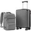 COOLIFE EasyJet Valigia Cabina 55x40x20 e Ryanair Bagaglio a mano 40x30x20 | PC+ABS Rigida, Lucchetto TSA, 4 doppie ruote, resistente, versatile - Ideale per priority, riunioni & affari, pratici