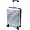 Lekesky Valigia Bagaglio a Mano 55x40x20, Trolley Cabina Rigido 40L TSA | Valigia rigida in ABS antigraffio, Grigio, 4 ruote 360° rimovibili, 2,9 kg, conforme Ryanair EasyJet, viaggi brevi e weekend
