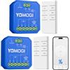 YOMOGI Modulo Tapparelle con Telecomando RF Connesso, Modulo WiFi per Tende Compatibile con Alexa Google Home per Controllo Percentuale,Ccontrollo Vocale, Apertura Regolabile (2)