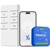 YOMOGI Modulo Tapparelle con Telecomando RF Connesso, Modulo WiFi per Tende Compatibile con Alexa Google Home per Controllo Percentuale,Ccontrollo Vocale, Apertura Regolabile (1)
