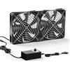 ZHITING Ventola per PC da 280 mm, 12 V, controllo della velocità regolabile, doppia ventola per computer, 220 V, 2750 giri/min, per laptop, TV Box, router, armadio server, armadio di rete, amplificatore