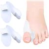 feifanshop Tutore Alluce Valgo - Protezione Uomo Donna, Separatore E Correttore - 100% Gel Silicone Medico Ultra Soft - Prevenzione Dolori Borsite, Distanziatore Raddrizza Dita Piedi a Martello Ortopedico