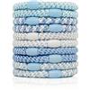 LICHUANUK Kknekki Hair Ties, 10 fasce per capelli alla moda, semplici e alla moda, per donna, morbide, elastiche, non dannose, per coda di cavallo (blu)