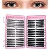 YIPFEN Ciglia Finte Ciuffetti Extension Ciglia 640 Pezzi Mix 10D-80D per Extension Fai da Te a Casa, Look Naturale, Volume Personalizzabile per Principianti e Professionisti.
