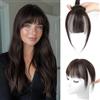 Fine Plus Hair Clip in Pony - Extension bang a 360° con templi per capelli da donna, colore marrone scuro