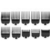 SEASJHBAY 10 protezioni per tagliacapelli, pettine da 1,5-25 mm, set di pettini per tagliacapelli, pettini per rasoio da barba, per Wahl Magic Clip, Hatteker, accessori da parrucchiere (nero)