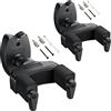 Donner Supporto a parete per chitarra con blocco 2-Pack, appendini a parete per chitarra con blocco automatico per chitarra acustica elettrica basso mandolino, nero