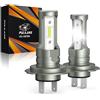 Pulilang Lampadine H7 LED, 55W 18000LM 6500k Bianco Freddo 400% Luminosità 1:1 Mini Dimensioni H7 LED Non Polarità Per Auto e Moto Faro Per Sostituzione Lampadine Alogene e Kit Xenon 2 Lampade