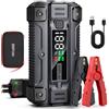 BRPOM Avviatore Batteria Auto, 9000A Avviatore di Emergenza per Auto/Moto, (Motori Fino a ALL Gas o 8.5L Diesel) Booster Avviamento con Torcia a LED&USB Quick Charge 3.0