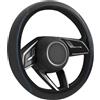 flintronic Coprivolante Auto, Coprivolante Auto in PVC Pelle, Traspirante e Antiscivolo, Universale 36-38 cm, Accessori Auto Interno