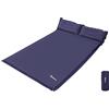 Ubon Materassino da Campeggio Impermeabile Autogonfiante Portatile | Leggero, Pieghevole, Letto Doppio, 190 × 130 × 3,6 cm, Facile da Trasportare, Cuscino Ergonomico, Riempimento in Schiuma