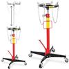 tectake® Sollevatore Idraulico per Motore, Sollevatore Cambio Auto, Carrello Officina Idraulico, Martinetto da Fossa, Supporto Regolabile, Ruote con Freno, Utensile Officina, 500 Kg, 38 Kg - Rosso