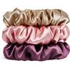 Aucuu Fascette per Capelli in 100% Pura Seta di Gelso, 3 Pezzi Scrunchies in Seta, Delicate sui Capelli, Lussuose, Elastici per Capelli Morbidi e Setosi, Delicati Contro la Rottura dei Capelli