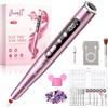 JOREST Fresa per Unghie, Lima Unghie Elettrico Portatile 13 in 1, Pedicure Elettrica Professionale Piedi, 35000 giri/min, 6 Velocità Regolabile,Set Manicure Girl Passione, Kit Ricostruzione Gel, Rosa