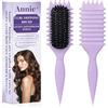 Annie Spazzola capelli ricci, spazzola per acconciature antistatica con design di ventilazione per capelli bagnati e asciutti, ideale per capelli ricci e per la cura del volume (Viola)