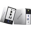 GMKtec M8 Mini PC, Supporto 3 anni, AMD Ryzen 5 PRO 6650H supera 5825U/7430U, 16GB LPDDR5 6400 1TB SSD, OCuLink, USB4, Dual LAN 2.5G, WiFi 6E, 4 Schermi, Mini Computer per Ufficio e Gaming