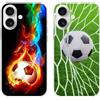 Mixroom - Cover Custodia Back case In TPU Silicone Morbido Per iPhone 16 Fantasia Calcio E Goal 82+730 Goal Rete