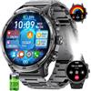 HIRREO Smartwatch Uomo, Orologio Intelligente Fitness con Chiamate Bluetooth,1.85" Militari Smart Watch Tracker 100+ Modalità Sportive per Cardiofrequenzimetro,SpO2, Torcia,Bussola per Android/iOS
