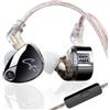 keephifi KZ Castor in Ear Monitor Cuffie, Auricolari cablati 2DD, Auricolari in-ear con bassi migliorati HiFi, Sintonia del suono Isolamento acustico IEM, Cavo staccabile a 2 pin