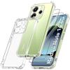FLLAO Cover per Xiaomi Redmi Note 14 4G (Non per 5G) - Trasparente | 2 Vetro Temperato, Anti Ingiallimento Antiurto Protezione Fotocamera Silicona TPU Custodia per Xiaomi Redmi Note 14 4G