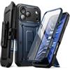 SUPCASE Cover per iPhone 18 Pro Max/iPhone 17 Pro Max Custodia 360, Blu | con Pulsante di Controllo della Fotocamera, Supporto e Protezione per lo Schermo [Protezione di Livello Militare]