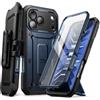 SUPCASE Cover per iPhone 18 Pro/iPhone 17 Pro Resistente a 360, Blu | con Pulsante di Controllo della Fotocamera, Supporto e Protezione per lo Schermo [Protezione di Livello Militare]