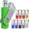FEBNISCTE Chiavetta USB 32 GB 10 Pezzi Pennetta USB Pendrive 32 GB Penna-USB Portatile Pen Drive con Cordini - Girevole Memoria USB2.0 32 Giga Chiavette Colorate per Dati Foto Musica by FEBNISCTE