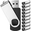 FEBNISCTE 32GB Chiavetta USB 10 Pezzi Pen Drive Nero - Portatile Penna USB | 32 Giga PenDrive Leggero Pennette USB 2.0 Unità Flash Chiave USB 32 GB Chiavette Pennina per Backup Foto Files Dati