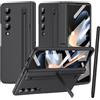 BaiFu Cover integrale per Galaxy Z Fold 4, Protezione dello schermo integrata, protezione della cerniera, Custodia per Samsung Galaxy Z Fold4 con penna e portapenne-Nero