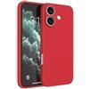 Mixroom - Cover Custodia Case per iPhone 16 Plus Protezione Copre Fotocamera in Silicone TPU Opaco con Bordi Piatti Colore Rosso