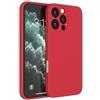Mixroom - Cover Custodia Case per iPhone 16 Pro Max Protezione Copre Fotocamera in Silicone TPU Opaco con Bordi Piatti Colore Rosso