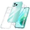 FLLAO Cover Compatibile con Honor 400 Lite 5G con 2 Vetro Temperato [Protezione Fotocamera] Anti Ingiallimento Antiurto Cover Silicona TPU Morbido Custodia per Honor 400 Lite 5G - Trasparente