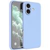 Mixroom - Cover Custodia Case per iPhone 16 Plus Protezione Copre Fotocamera in Silicone TPU Opaco con Bordi Piatti Colore Celeste