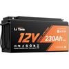 LiTime Batteria LiFePO4 12V 230Ah con LOW-TEMP per Camper, Barche, Nautica | Max 15000 Cicli, 2944Wh, BMS 200 A, Protezione Basse Temperature, Leggera, IP65, Batteria Litio 12V per Motore da Traina, RV