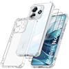 FLLAO Cover per Xiaomi Redmi Note 14 5G (Non per 4G) - Trasparente | 2 Vetro Temperato, Anti Ingiallimento Antiurto Protezione Fotocamera Silicona TPU Custodia per Xiaomi Redmi Note 14 5G