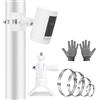 lalago Supporto universale per asta per fotocamera esterna interna, Stick Up Cam/Pro, Indoor Cam, fotocamera Spotlight/Plus/Pro telecamera di sorveglianza e pannello solare (Bianco, 1 pcs)