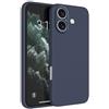 Mixroom - Cover Custodia Case per iPhone 16 Plus Protezione Copre Fotocamera in Silicone TPU Opaco con Bordi Piatti Colore Blu