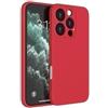 Mixroom - Cover Custodia Case per iPhone 16 Pro Protezione Copre Fotocamera in Silicone TPU Opaco con Bordi Piatti Colore Rosso