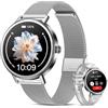 IOWODO Smartwatch Donna Elegante con Cinturino Milanese, Ultra Leggero 62g, Chiamate Bluetooth, Salute Femminile, Assistente Vocale AI, 100+ Sport, Resistente all'Acqua fino a 10M, Android iOS