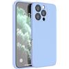 Mixroom - Cover Custodia Case per iPhone 16 Pro Max Protezione Copre Fotocamera in Silicone TPU Opaco con Bordi Piatti Colore Celeste