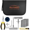 AUTOWN Kit Riparazione Pneumatici Auto, 31 Pezzi Kit Riparazione Gomme Moto | Universale Kit Riparazione Foratura，Kit Di Riparazione Pneumatici Per Auto, Moto, Atv, Jeep, Camion E Trattori