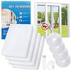 flintronic 4PCS Zanzariera per Finestra 130x150cm, Autoadesivo Chiusura a Strappo Rete Anti-Insetti Zanzariera Finestra-Bianco