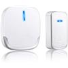 YYQ Campanello Senza Fili da Esterno Impermeabile IP44, Lunga Distanza 300M | Campanelli Wireless Funzione Memoria, 59 Suonerie, 5 Volumi, 1 Trasmettitore Pulsante + 1 Ricevitore