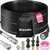 tectake® Set 8 Pezzi Tubo Sturatore con Ugelli in Acciaio Inossidabile, Adattatori Universali, Sonda Sturatubi Idropulitrice, Sonda Stura Lavandini e Scarichi con Isolante e Sacco Contenitore - 15 m