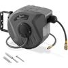 tectake® Tubo ad Aria Compressa con Avvolgitubo, Riavvolgimento Automatico, Supporto a Muro Removibile, Raccordo Attacco Rapido ¼ di Pollice, Pressione Massima 12 Bar, Accessori Garage - 10 m