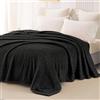 Whale Flotilla Coperta Plaid Pile in Flanella per Divano, 150 x 200 cm | Coperta Jacquard Morbida e Calda, Leggera per Letto Singolo e Matrimoniale, Adatta a Tutte le Stagioni, Nero