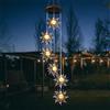 ZVO Campane a Vento Solare con Sole, Campane di Vento Solare per Esterno, Luce Solare Sonagli a Vento da Esterno LED, Decorazioni Terrazzo da Appendere per Balcone Giardino