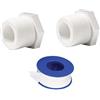 YOFASEN Tappo per Tubo dell'acqua Bianca - Copertura Terminale Esterna per Raccordi per Tubi in PVC, 20mm, 2pezzi (+ 1pezzi tape)